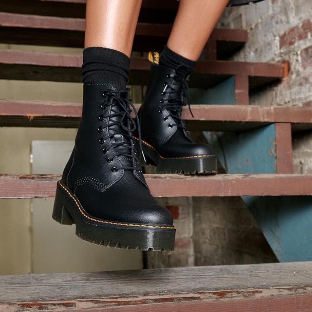 Dr. Martens Women's Black Sanguine Combat Boots